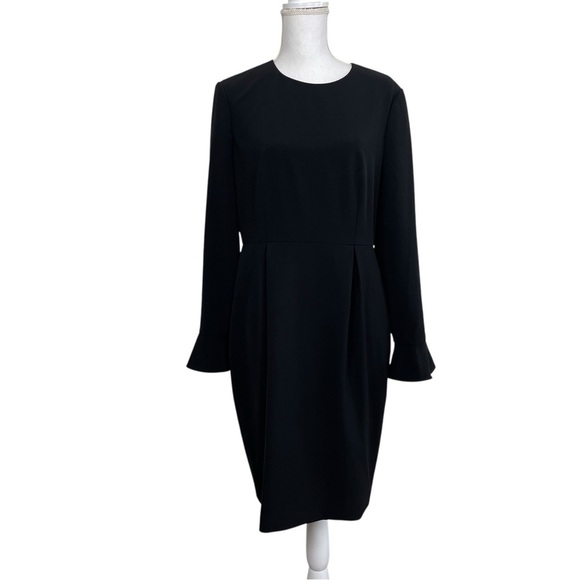 Ted Baker Yulin Flare Cuff Pencil Dress in Black Size 4 - Picture 7 of 16